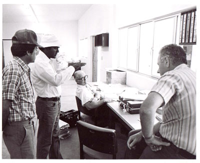 researchers in an office