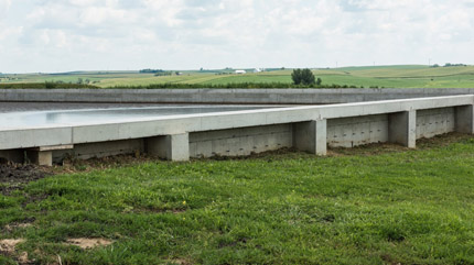 Concrete manure lagoon