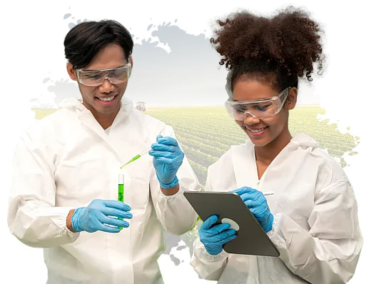 Scientists conducting research